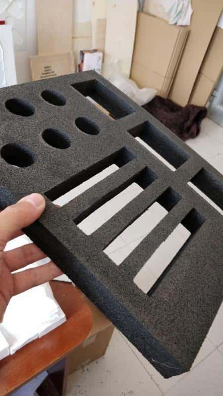 Corte de espuma para estojo