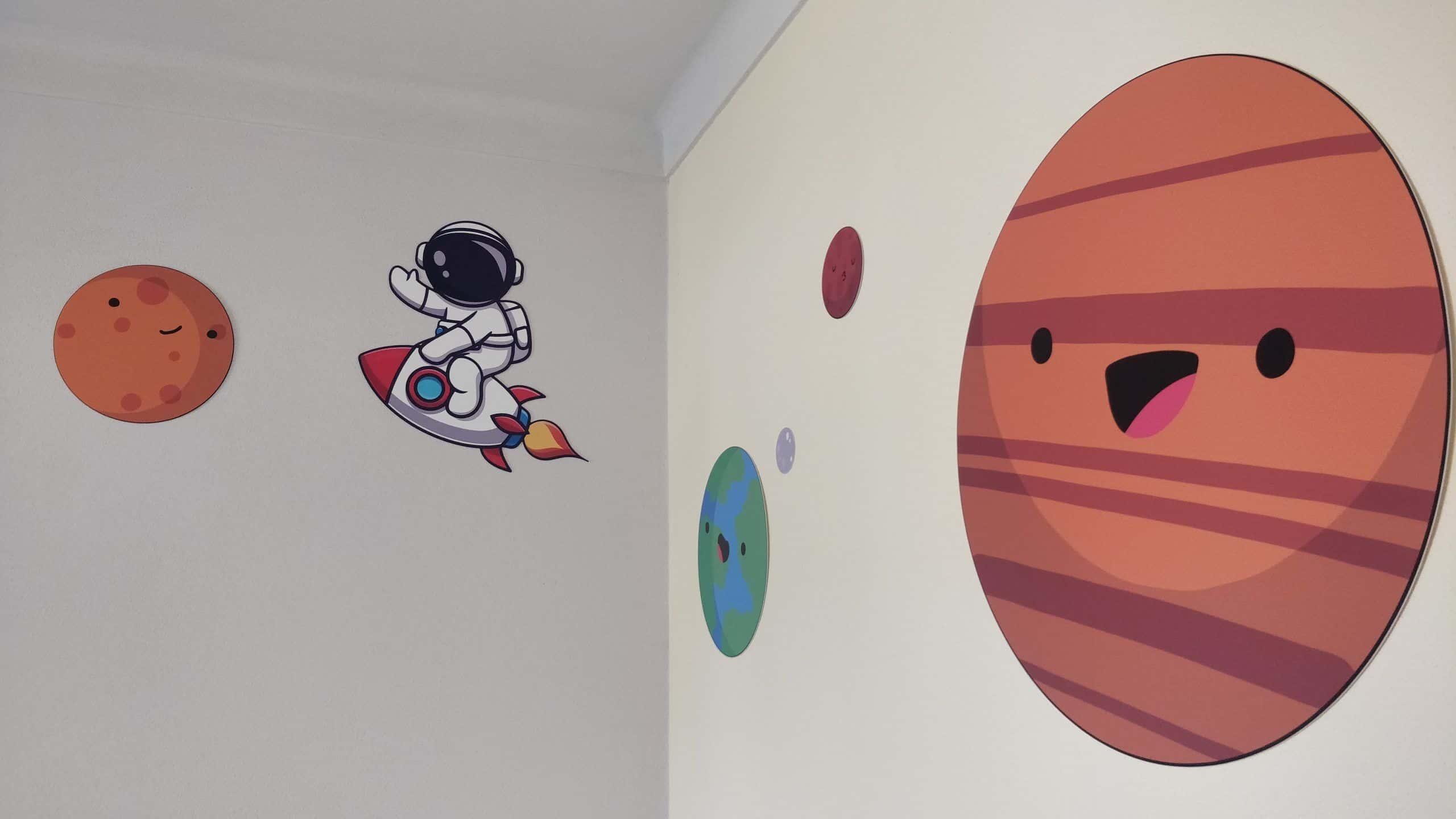 Decoração de quarto em pvc impresso