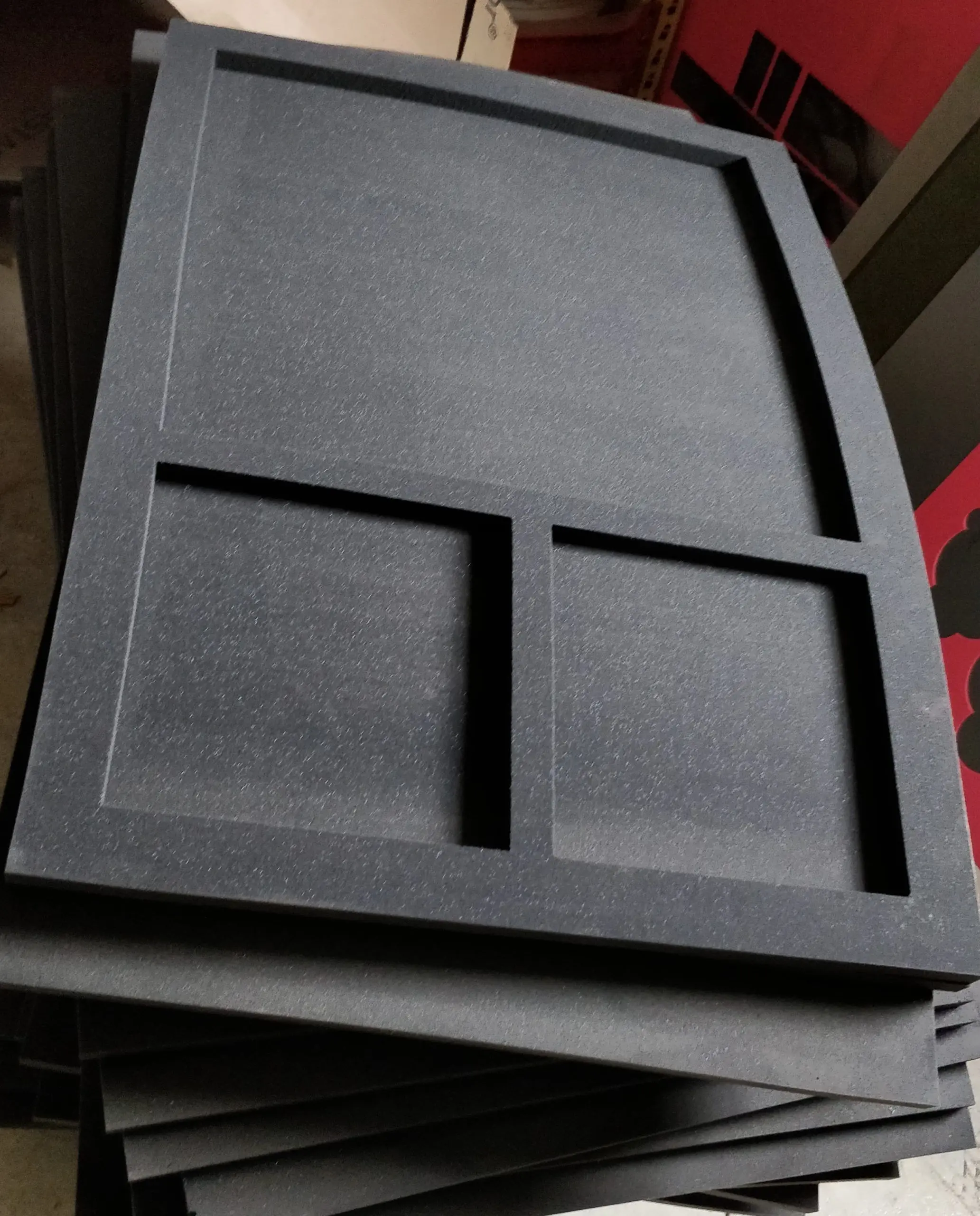 Corte de espuma para protecção