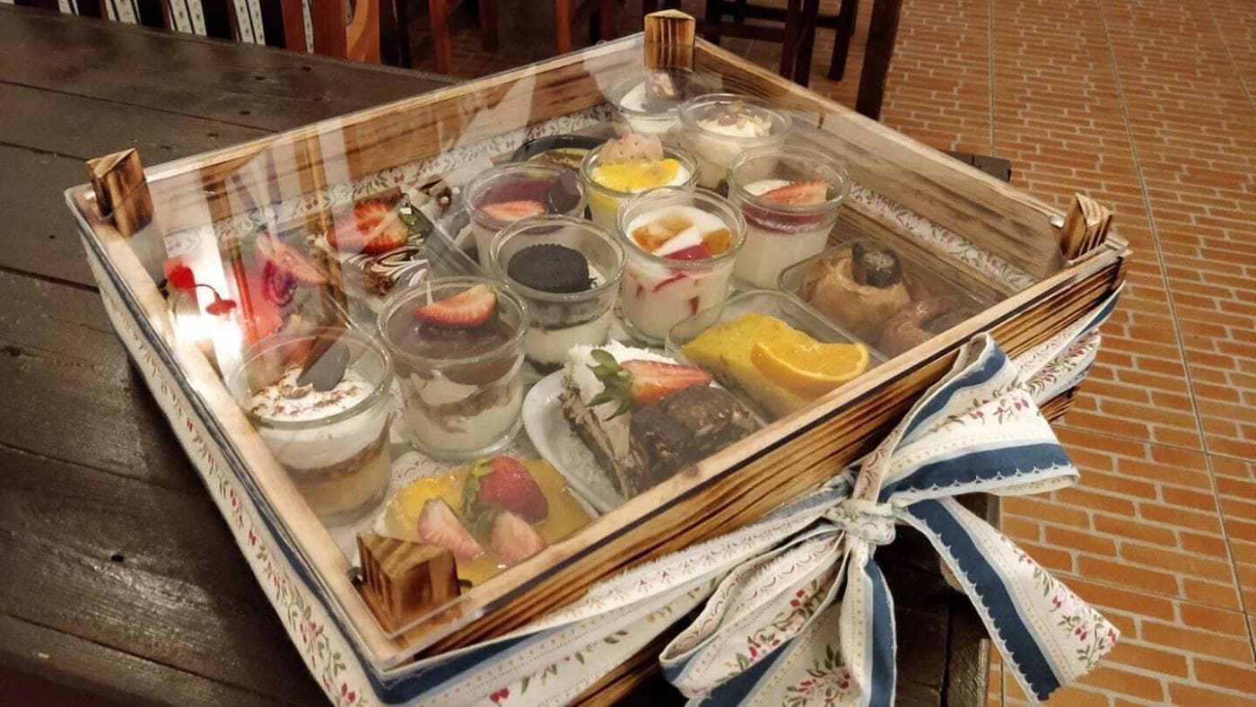 Tampa para caixa de sobremesas